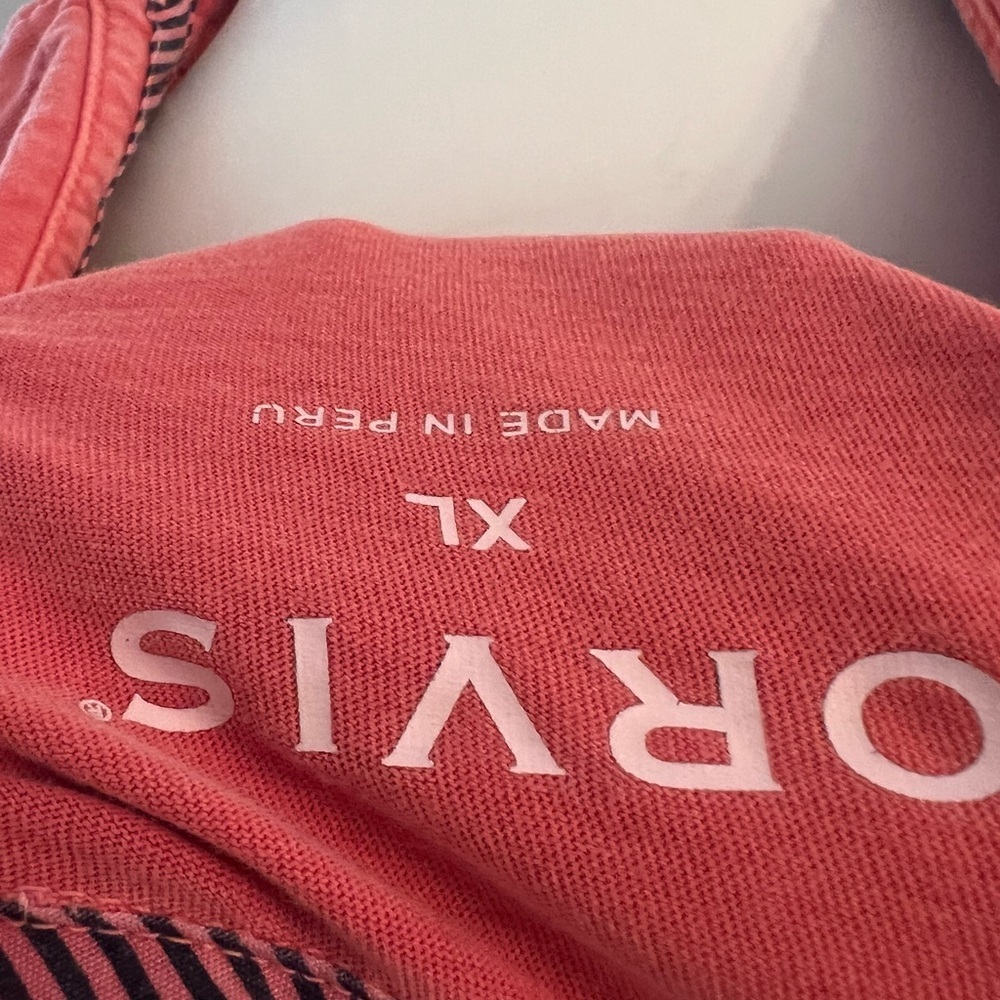 Men’s Orvis salmon orange polo - Picture 2 of 4
